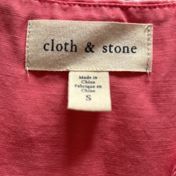 Anthropologie Cloth & Stone Tencel V-Neck Sleeveless Top – Coral Pink – Size S - Picture 7 of 8